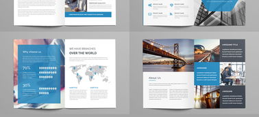 藍色大氣企業形象畫冊 市場營銷策劃的視覺戰略
